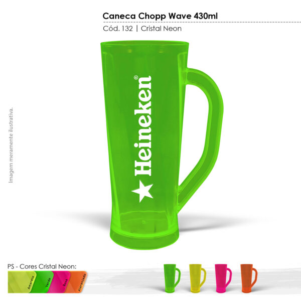 CANECA CHOPP WAVE CRISTAL 430 ML KB 132