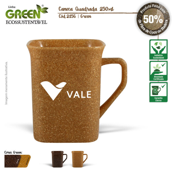 CANECA QUADRADA GREEN  KB 215G