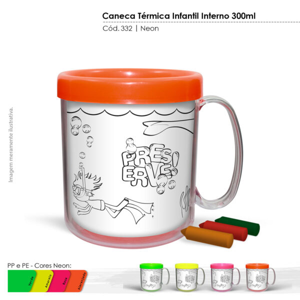CANECA TÉRMICA INFANTIL 300 ML KB 332