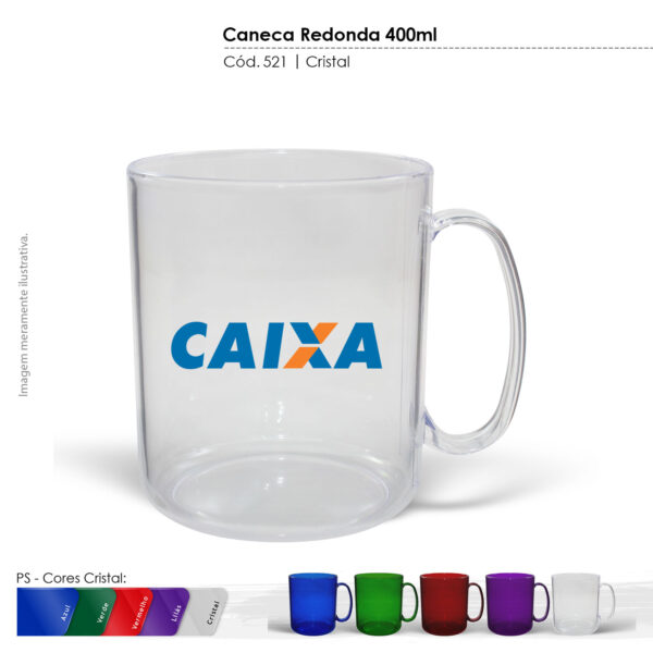 CANECA CRISTAL 400 ML KB 521