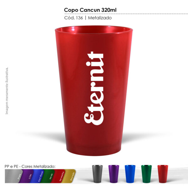 COPO CANCUN METALIZADO 320 ML