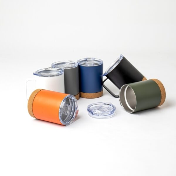 CANECA TÉRMICA COM CORTIÇA 400 ML KX 18838