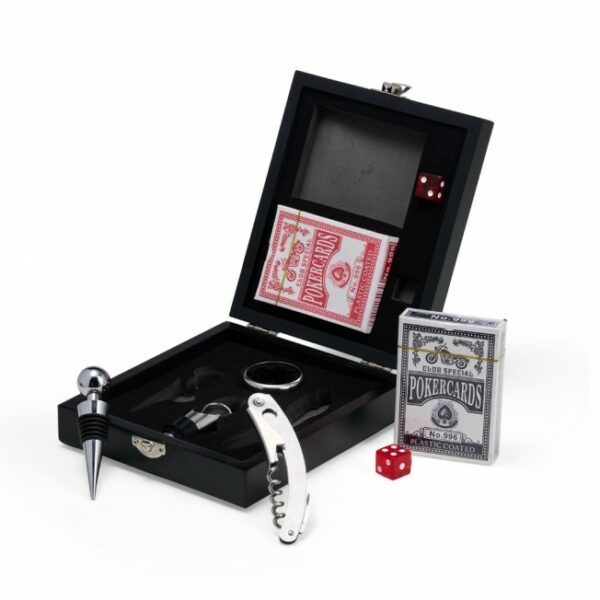 KIT VINHO COM JOGO DE BARALHO KX 8128